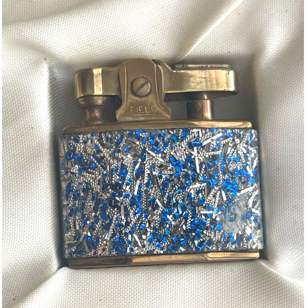 RARE Vintage 50s Confetti Lucite Powder Compact, Field Lighter & Cig Case BOXED - Picture 10 of 14
